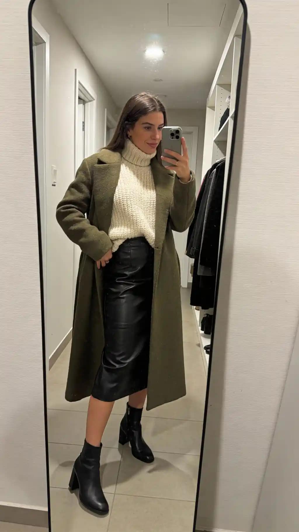 Sleek Faux Leather Separates Outfit