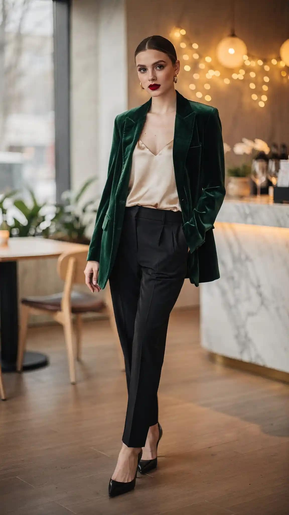 Velvet Blazer Winter Look