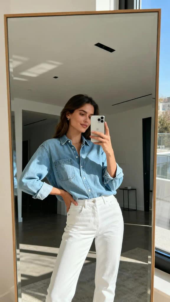 Denim Top Outfit Ideas10