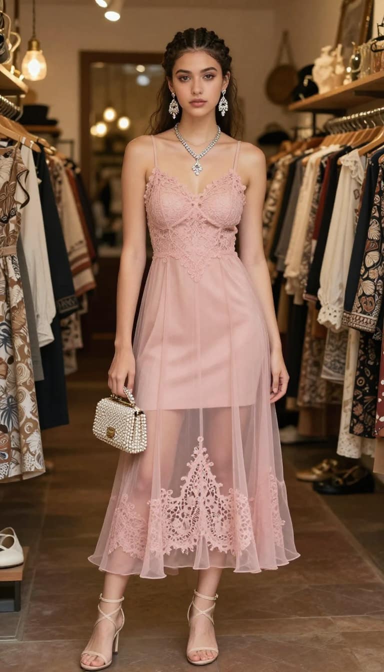 Sheer Overlay Dress Style