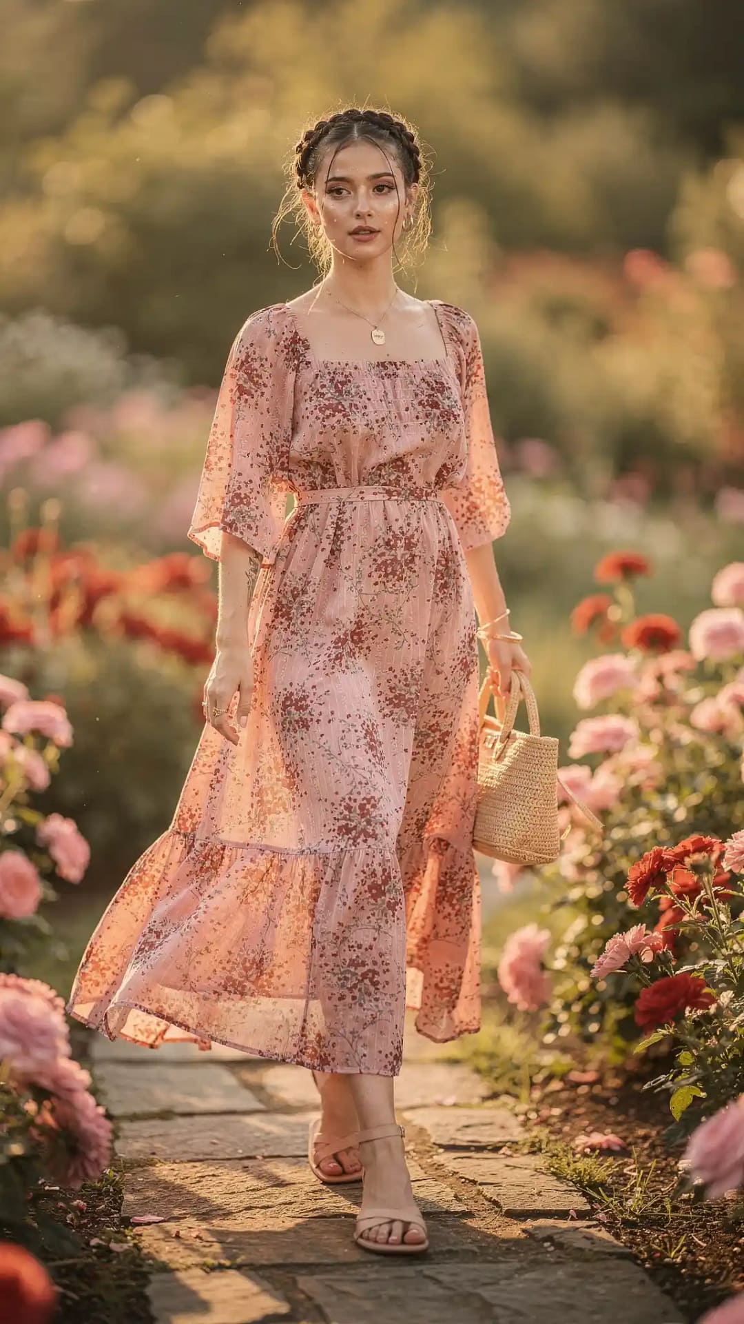 Romantic Floral Maxi Dress